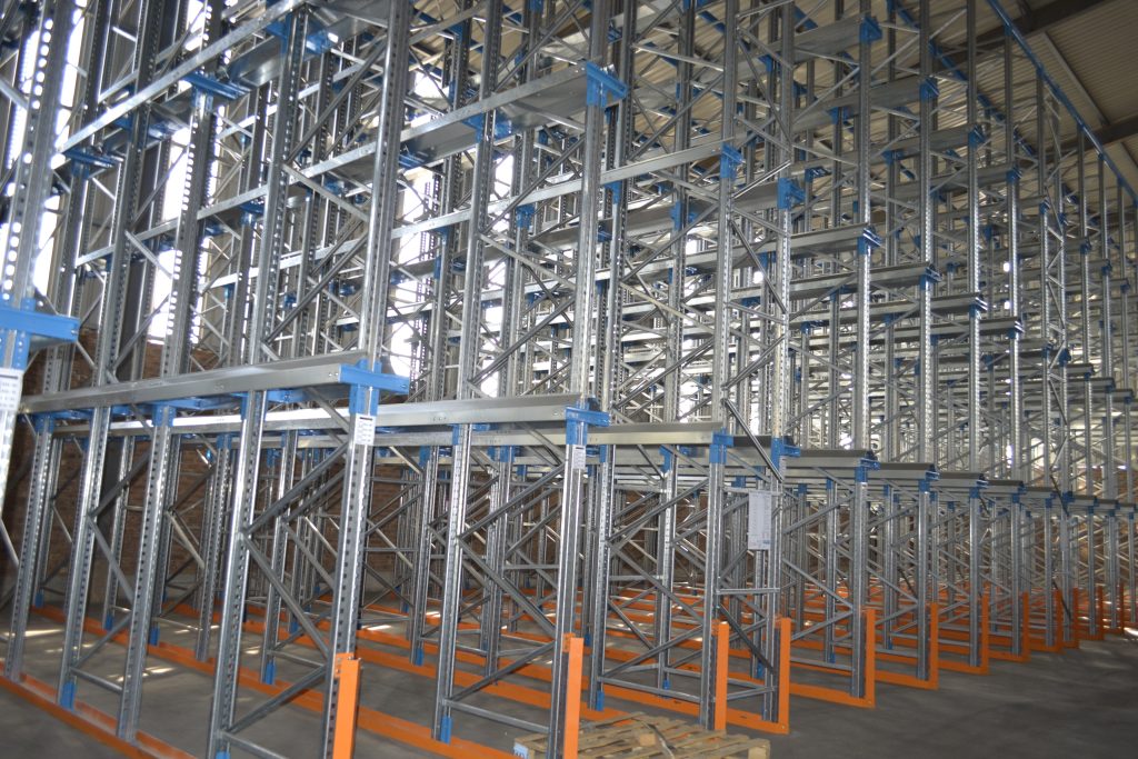 Drive in racking in warehouse