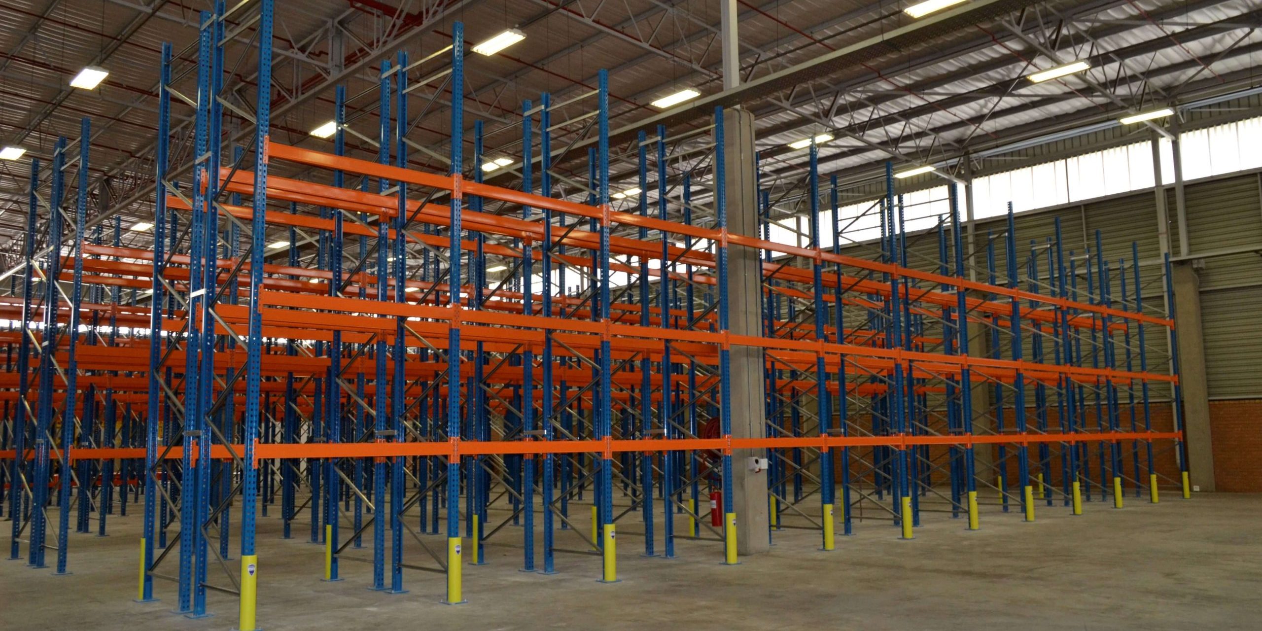 _DSC6083 A newly installed multi-level pallet shuttle racking system in a large empty warehouse