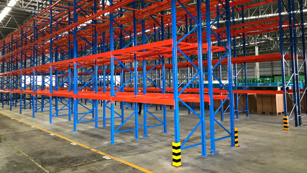 Racking isles in a warehouse