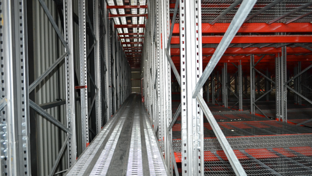 Inside an installation by the best catwalk racking supplier in South Africa