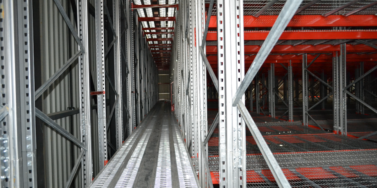 Inside an installation by the best catwalk racking supplier in South Africa
