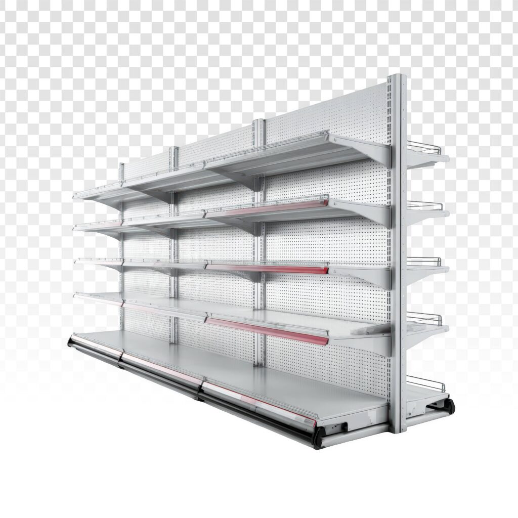 gondola shelve on a transparent background